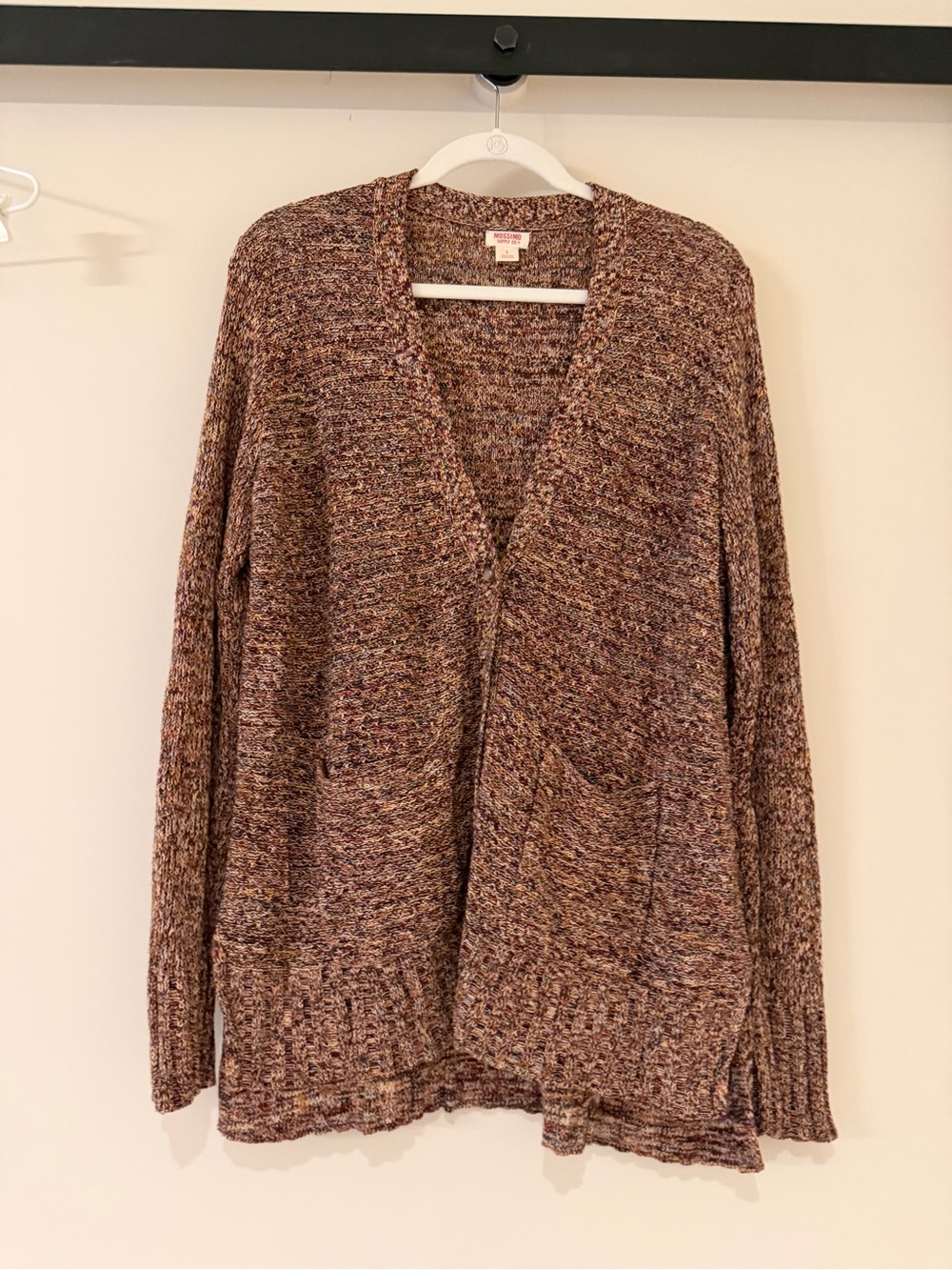 Mossimo Supply Co. Brown Marled Open Cardigan
